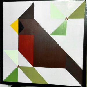 A Cardinal on a Barn Quilt
